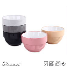 6" Color Glazed Stoneware Bowl